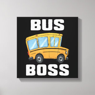Busfahrer von Funny Bus Leinwanddruck