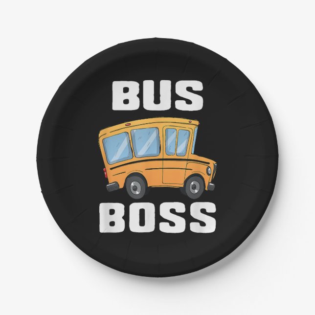 Busfahrer von Funny Bus Pappteller (Vorderseite)