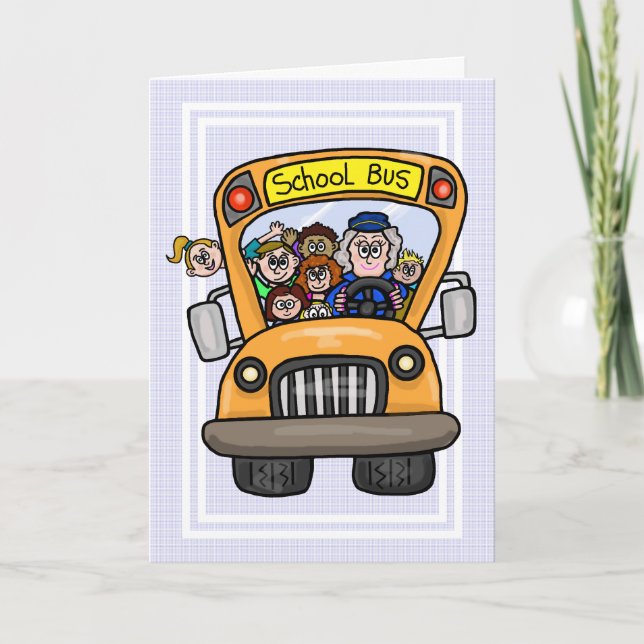 Busfahrerin für die weibliche Schule Danke Karte (Vorderseite)