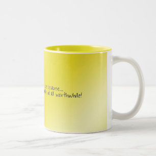 Busfahrten zu einem guten Morgenlächeln Zweifarbige Tasse