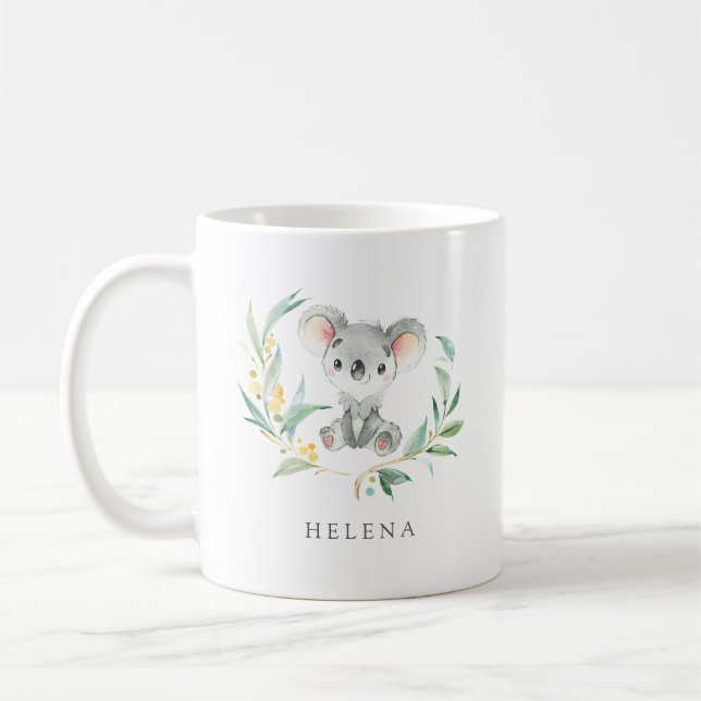 Bush Baby Koala Personalisiert Kaffeetasse (Links)