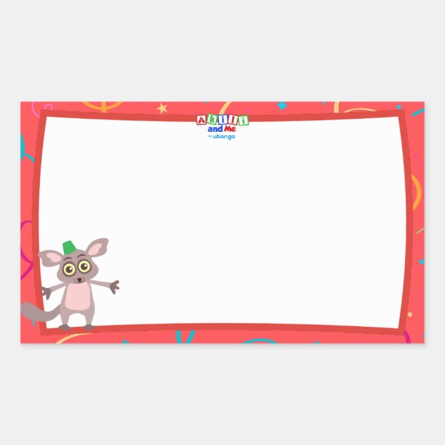 Bush Baby Name Tag Aufkleber (Vorderseite)