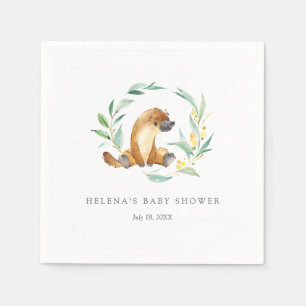 Bush-Baby Platypus Babyparty-Servietten Serviette