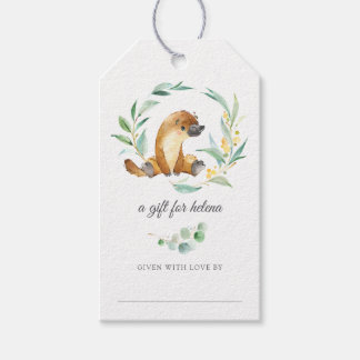 Bush Baby Platypus Display Shower Tags Geschenkanhänger