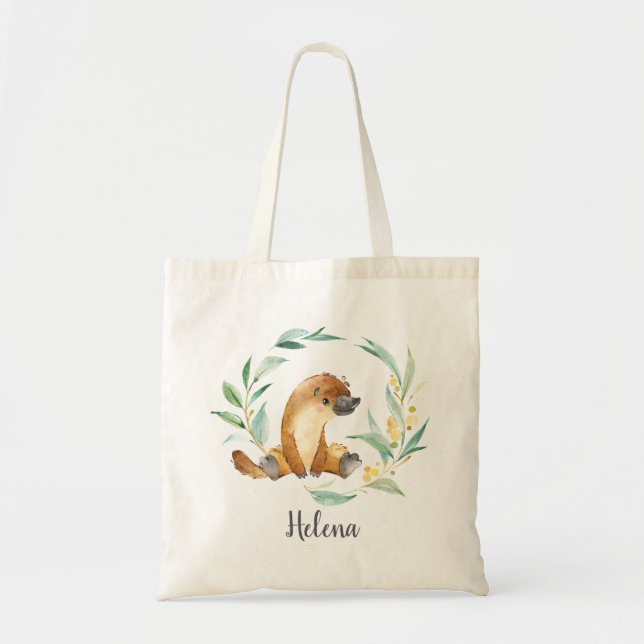 Bush Baby Platypus Sac fourre-tout personnalisé (Devant)