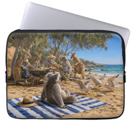 Bush-Barbecue mit Kängurus und Koalas Laptopschutzhülle