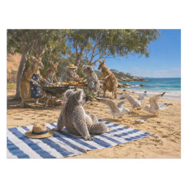 Bush-Barbecue mit Kängurus und Koalas Tischdecke
