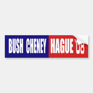 BUSH CHENEY/DEN HAAG 08 AUTOAUFKLEBER