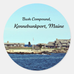 Bush Compound, Kennebunkport, Maine Runder Aufkleber