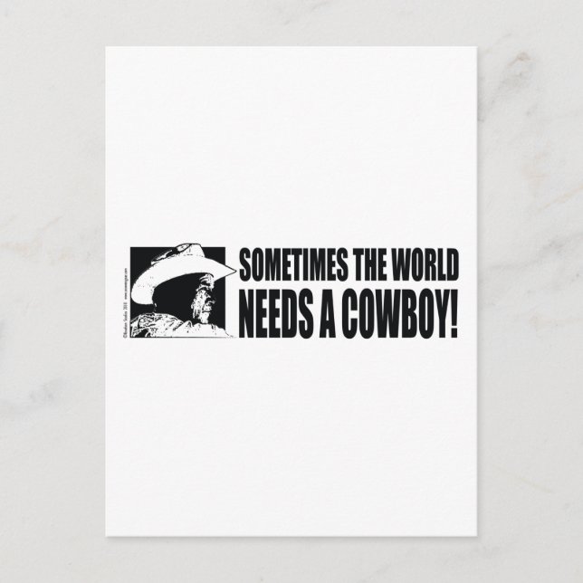 BUSH-Cowboy-Hat-White Postkarte (Vorderseite)
