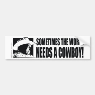 BUSH-Cowboy-Hut-Weiß Autoaufkleber