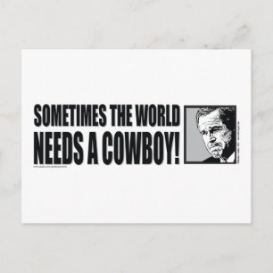 BUSH - COWBOY-White Postkarte