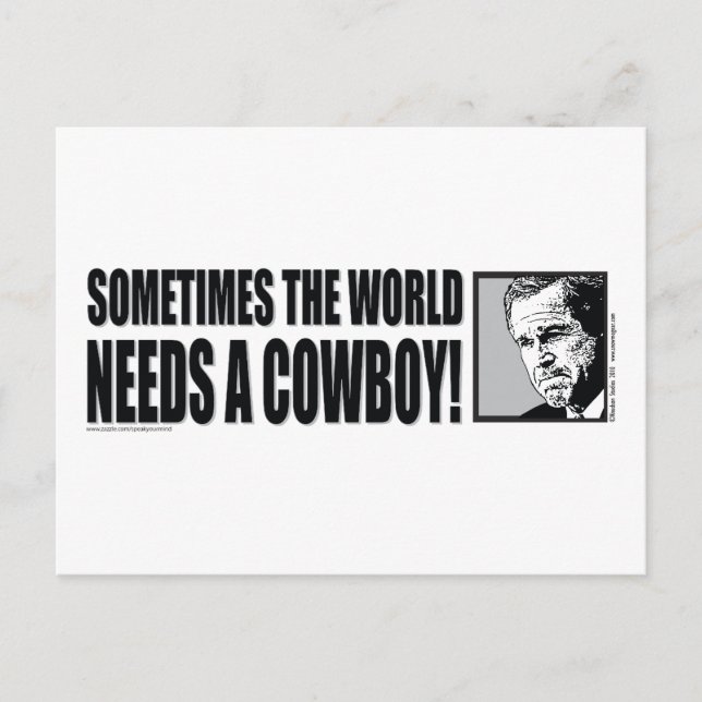 BUSH - COWBOY-White Postkarte (Vorderseite)