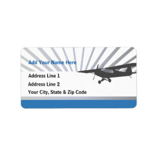 Bush Flugzeug Adressaufkleber