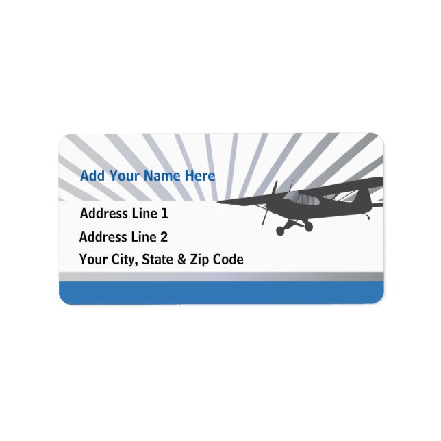 Bush Flugzeug Adressaufkleber (Vorne)