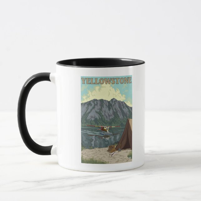 Bush Flugzeug & Fischerei - Yellowstone National Tasse (Links)