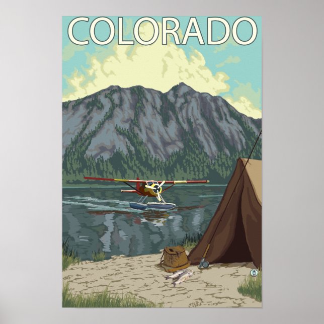 Bush Flugzeug Fishing Colorado Poster (Vorne)