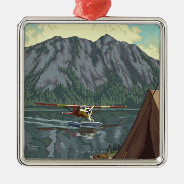 Bush-Flugzeug FishingArizona Ornament Aus Metall (Vorne)