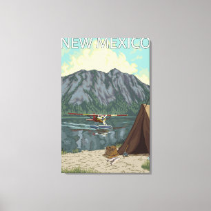 Bush-Flugzeug FishingNew Mexiko Leinwanddruck