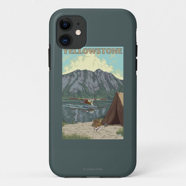 Bush-Flugzeug u. Fischen - Case-Mate iPhone Hülle (Rückseite)