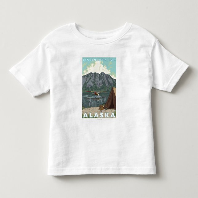 Bush-Flugzeug u. Fischen - Denali Nationalpark, Kleinkind T-shirt (Vorderseite)