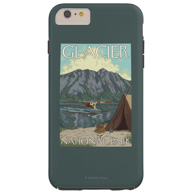 Bush-Flugzeug u. Fischen - Gletscher-Nationalpark, Case-Mate iPhone Hülle (Rückseite)