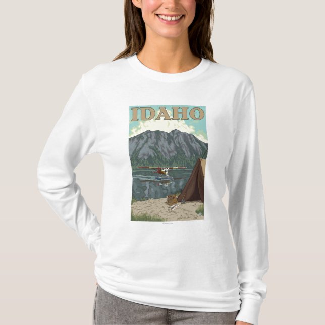 Bush-Flugzeug u. Fischen - Idaho T-Shirt (Vorderseite)