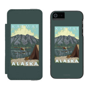 Bush-Flugzeug u. Fischen - Katmai, Alaska Incipio Watson™ iPhone 5 Geldbörsen Hülle