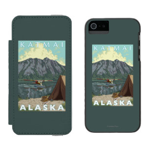 Bush-Flugzeug u. Fischen - Katmai, Alaska Incipio Watson™ iPhone 5 Geldbörsen Hülle