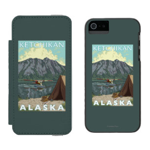 Bush-Flugzeug u. Fischen - Ketchikan, Alaska Incipio Watson™ iPhone 5 Geldbörsen Hülle