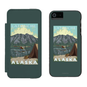 Bush-Flugzeug u. Fischen - Latouche, Alaska Incipio Watson™ iPhone 5 Geldbörsen Hülle