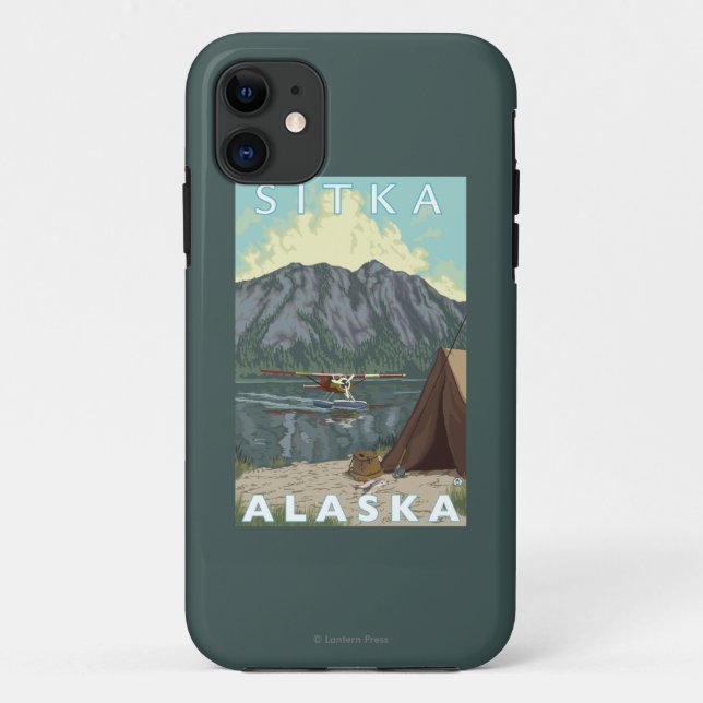 Bush-Flugzeug u. Fischen - Sitka, Alaska Case-Mate iPhone Hülle (Rückseite)
