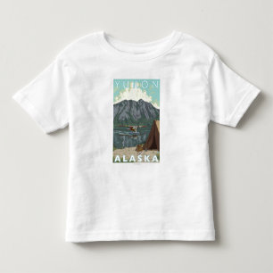 Bush-Flugzeug u. Fischen - Yukon, Alaska Kleinkind T-shirt