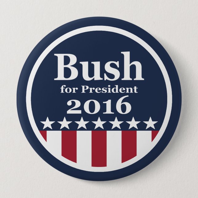 Bush für Knöpfe Präsidenten-2016 Kampagne Button (Vorderseite)