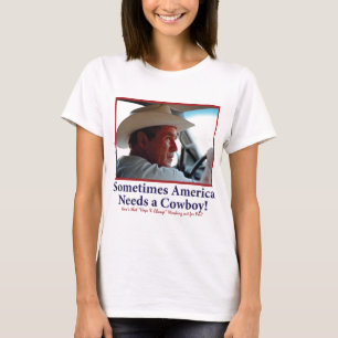 BUSH-HAT.-weiß-Cowboy-eps T-Shirt