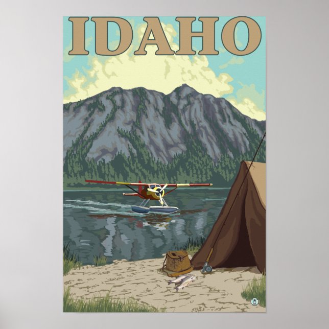 Bush Plane & Fishing - Idaho Poster (Vorne)