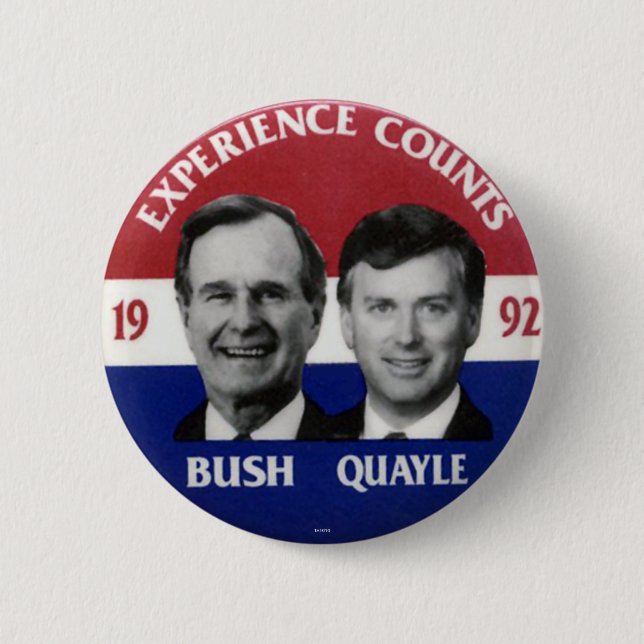 Bush-Quayle-Jugendbild - Knopf Button (Vorderseite)