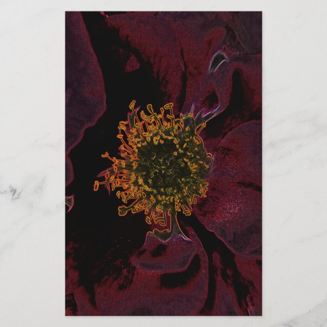 Bush Rose Neon Briefpapier (Vorderseite)