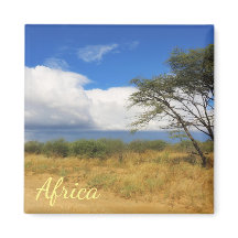 Bush Savannah Landscape Africa Safari Tree Magnet