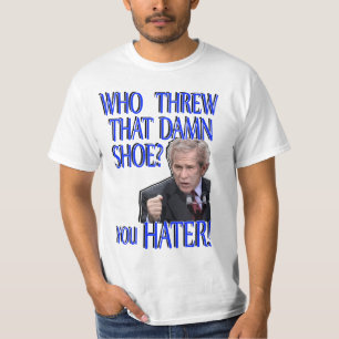 Bush Schuhe geworfener lustiger Busch-T - Shirt