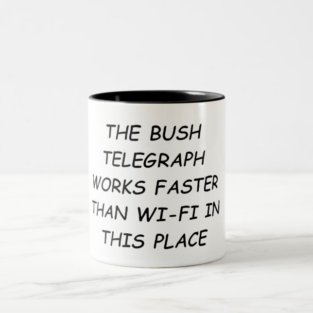 Bush Telegraph Zweifarbige Tasse (Mittel)