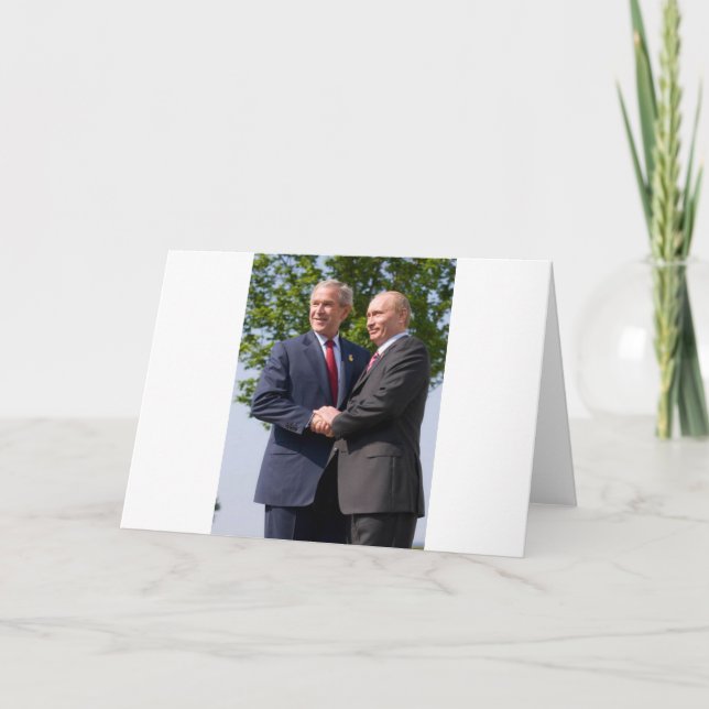Bush und Putin Karte (Vorderseite)