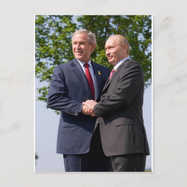 Bush und Putin Postkarte (Vorderseite)
