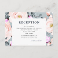 Bush und staubiger Blue Watercolor Floral Empfang