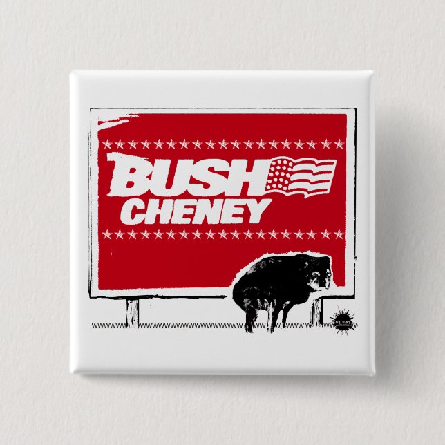 Bush-Zeichen Knopf Button (Vorderseite)