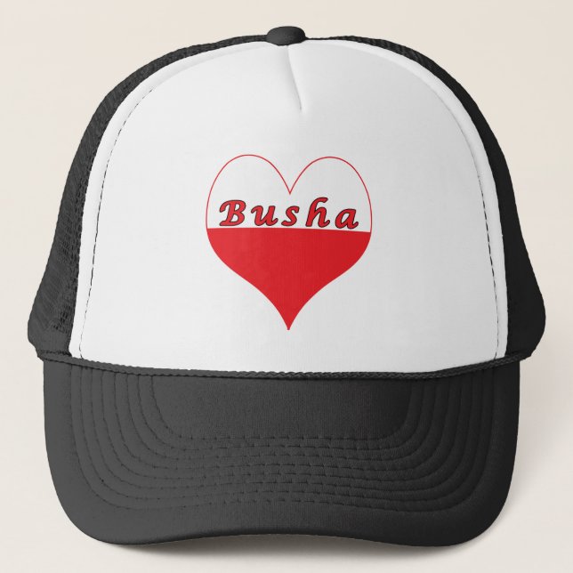 Busha Polnisches Herz Truckerkappe (Vorderseite)