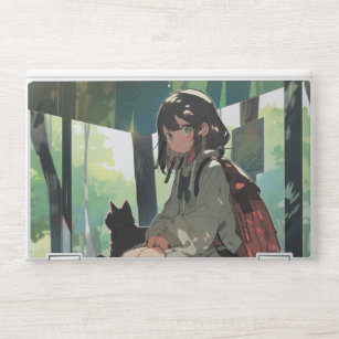 Bushaltestelle Anime Girl HP Laptop-Aufkleber
