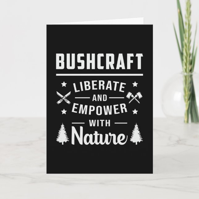 Bushcraft Apokalypse Überleben Outdoor Funny Gift Karte (Vorderseite)