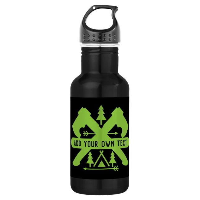 Bushcraft Outdoor Survivalist Edelstahlflasche (Vorderseite)