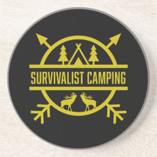 Bushcraft Outdoor Survivalist Getränkeuntersetzer